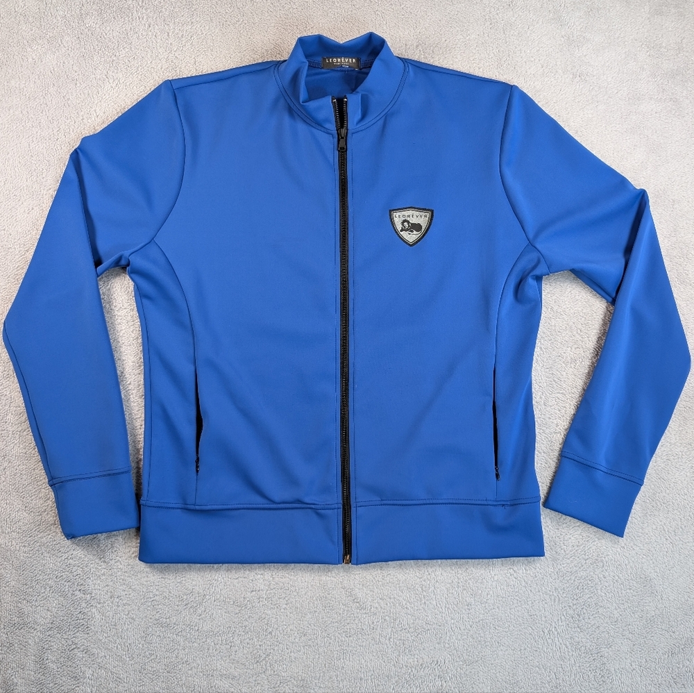 Leorever Monte Carlo Jacket Mens L Shea Blue Luxury Casual Made in USA - Picture 2 of 8
